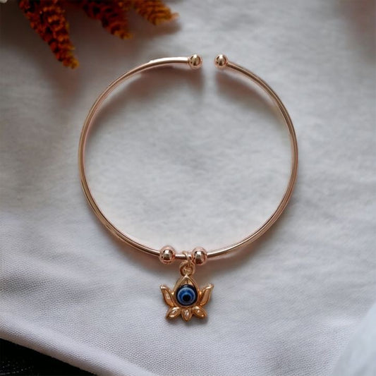 lotus evil eye bracelet