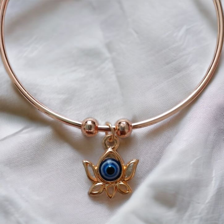 lotus evil eye bracelet