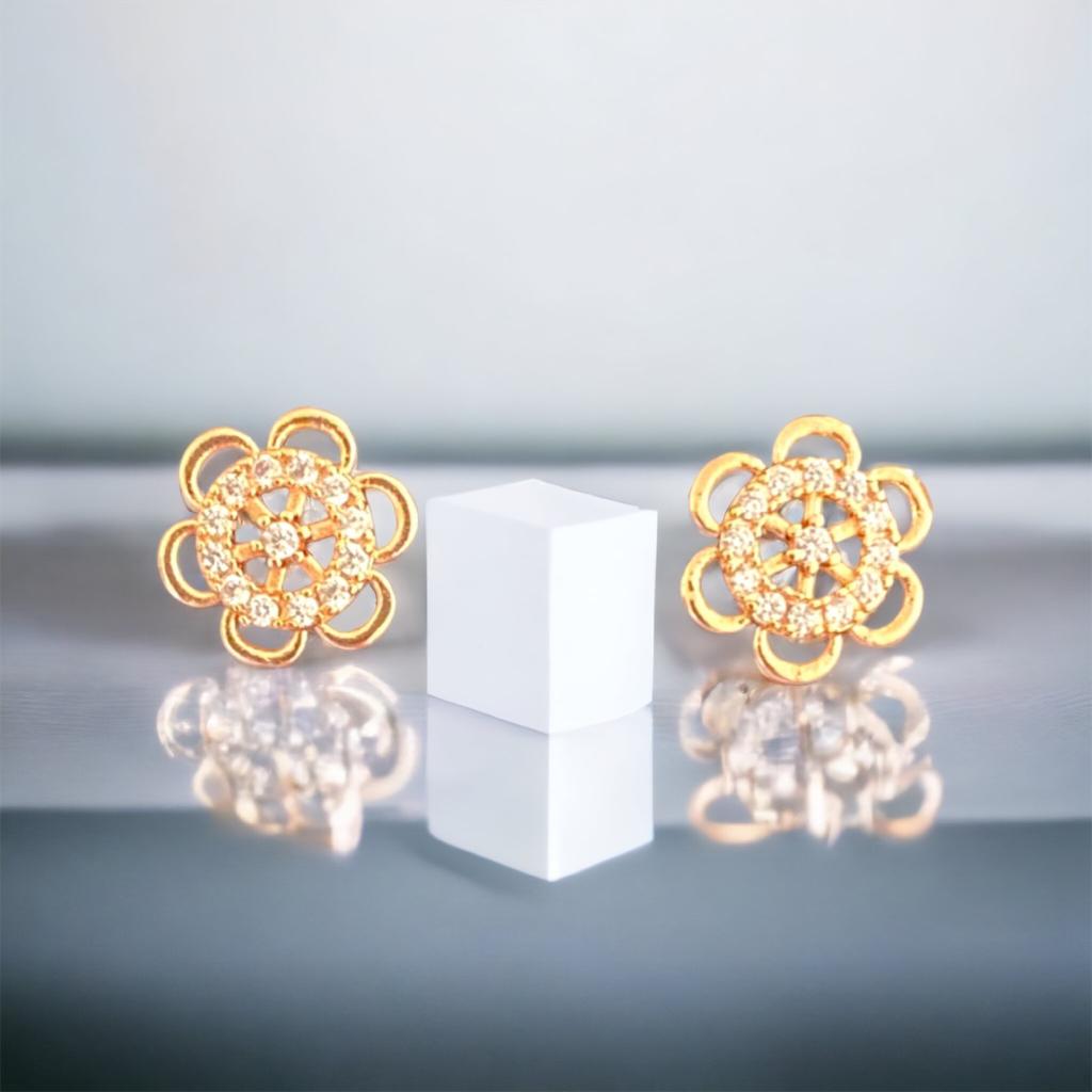 PERFECT MINIMAL-GOLDEN FLORAL EARRINGS