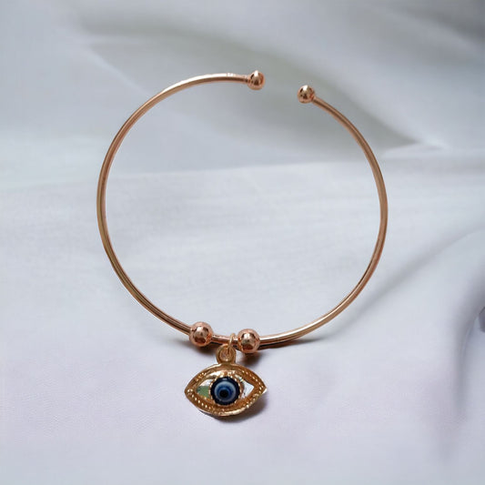 GOLDEN PLAIN EVIL EYE BRACELET