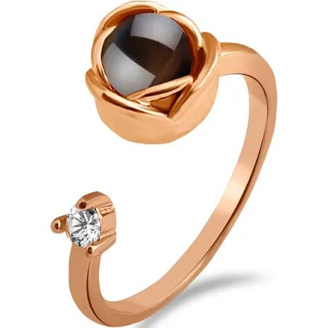 TRENDY SMALL I LOVE YOU RING  - ROSE PETAL